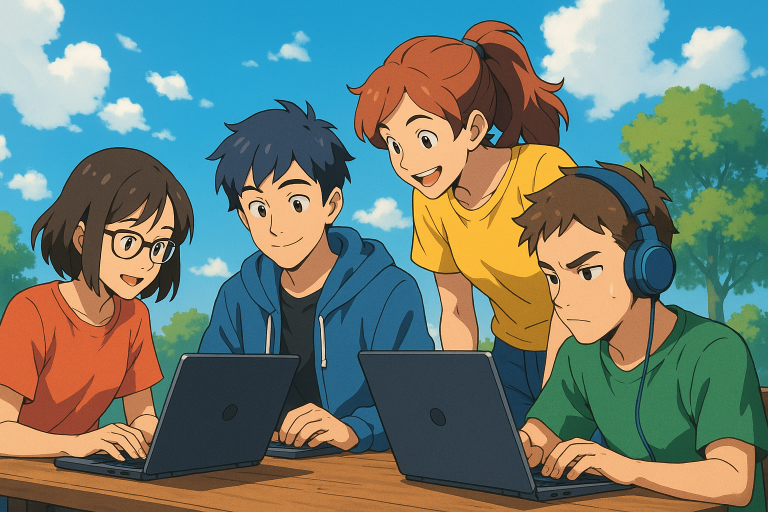 Developers collaborating